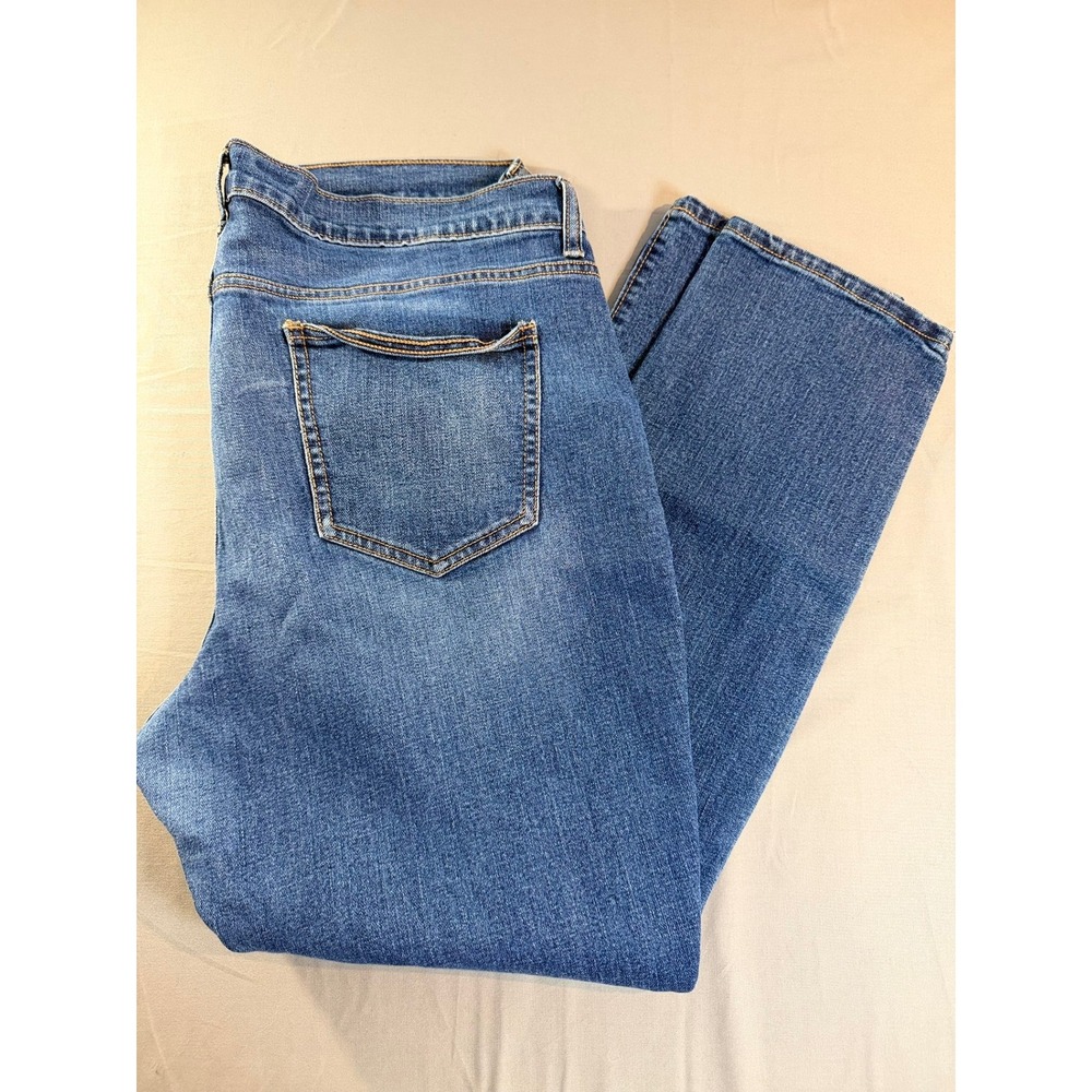 Old Navy Sweetheart Straight Leg Distressed Jeans Blue Ridge 16 Short
